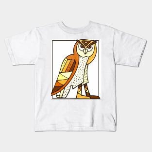 owl cubism Kids T-Shirt